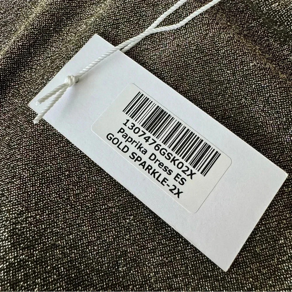 REFORMATION Paprika Dress Gold Sparkle Size 2X - Picture 11 of 13